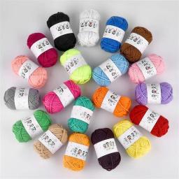 Leite Algodão Crochet Fios para Artesanato DIY, Mão Tricô, Lã, Bordado, Tingido, Suéter, Chapéu, Bonecas, Cachecol, Tricô, 25g - Image 2