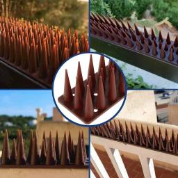 Plástico Pássaro Deterrent Spikes para Cerca Jardim, Anti-Climb, Repelente de Animais, Aves e Pombos, Spikes parede, 12PCs - Image 6