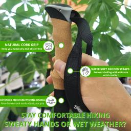 Carbon Fiber Lightweight Trekking Poles, Bastões telescópicos dobráveis, Bastão de caminhada e caminhada leve, Bastão de escalada - Image 4