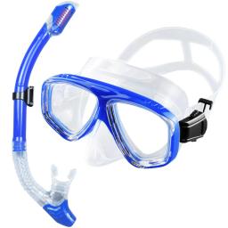 Conjunto de Máscara de Mergulho Miopia, Snorkel, Vidro Temperado, Seco Top Natação Googles, Lentes Míopes, Visão Curta - Image 4