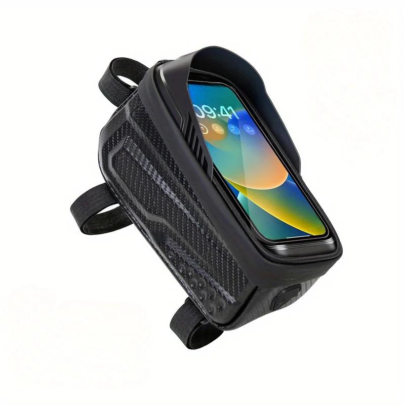 Bolsa para tubo superior de bicicleta, bolsa para quadro, bolsa rígida, bolsa para celular à prova d'água para mountain bike, bolsa para selim, equipamento de ciclismo - Image 1
