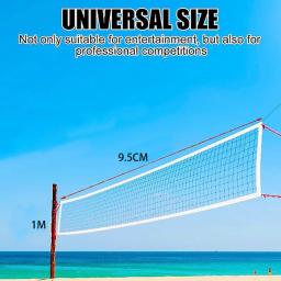 Rede interna ou exterior portátil do voleibol para a praia, treinamento padrão profissional do tênis, 950x 100cm - Image 6
