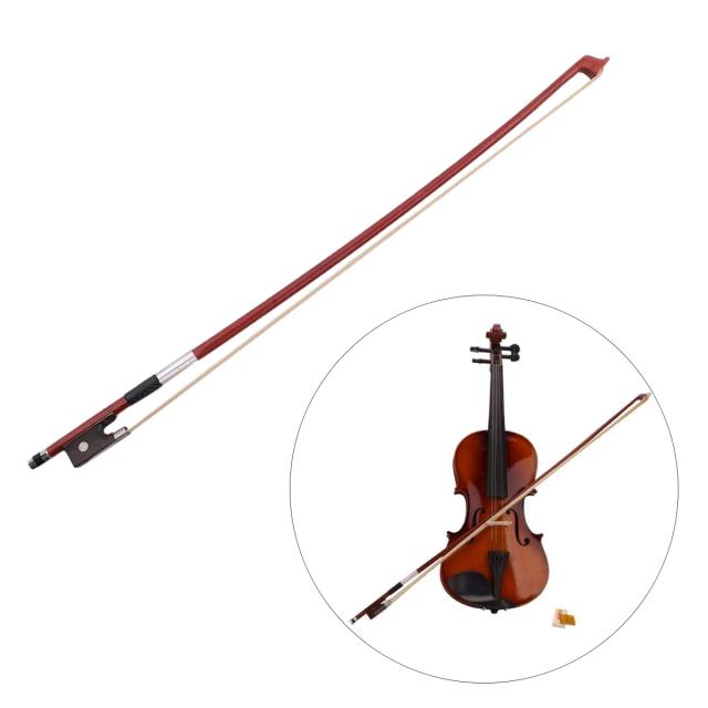 Arco de Violino 4/4 de Crina com Vara de Madeira - Acessórios e Peças de Substituição para Instrumentos de Cordas
