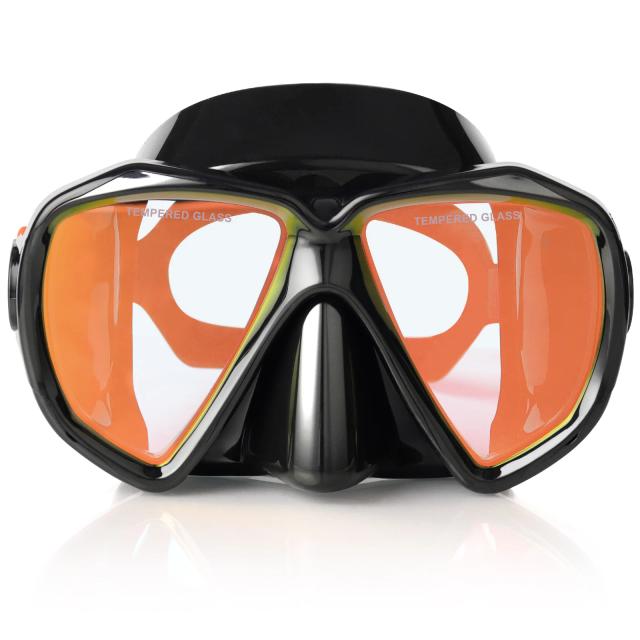 Máscara de Mergulho Profissional EXP VISION para Snorkeling e Livre com Óculos Temperados para Adultos