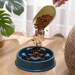 Tigela de comida lenta para cães e gatos, quebra-cabeça, não asfixia, antiderrapante, alimentador lento, placa de plástico espessada, tigela de alimentação para animais de estimação - Image 5