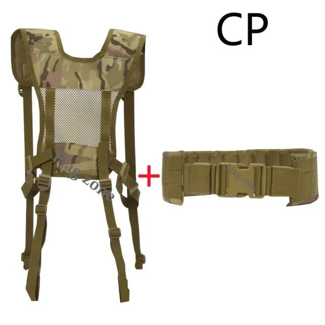 Cinto Tático Ultraleve Molle para Combate ao Ar Livre, Airsoft e Paintball com Unidade Bag Destacável