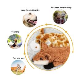 Squeaky Plush Squeaky Fox Fur Brinquedos para Pet, Squeaky Toy, Stuffingless, cão pequeno, médio, grande, Animais Suprimentos, 1Pc - Image 3