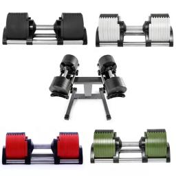 Par de halteres ajustáveis de 2 kg (5 lb) ou 4 kg (9 lb) aumentam máximo de 45 kg (100 lb) halteres OEM para fitness doméstico - Image 5