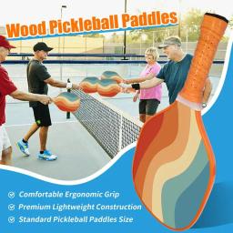 Crianças pickle bola paddle compacto suor-wicking antiderrapante raquetes de tênis de madeira esportes e ao ar livre tênis & raquete equipamentos esportivos - Image 3