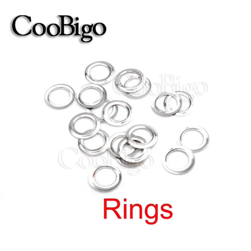 100 pçs ilhós de metal anéis kit instalador de perfuração para artesanato de couro scrapbook roupas sapatos acessório de costura estrela flor - Image 1