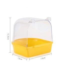 Cubo de Banho Pássaro Pendurado para Papagaios, Banheira para Chuveiro, Acessório para Gaiola, Little Bird Canary, Calopsita Periquito - Image 2