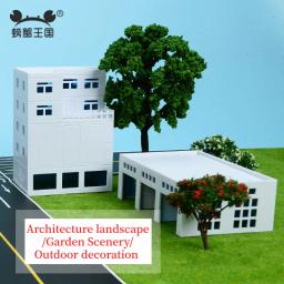 Casa Miniatura Edifício Diorama Cenário Montagem Modelo Kits, Railway Layout Arquitetura Material Set, 1:75 Escala - Image 3