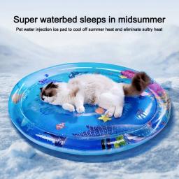 Tapete de jogo com água para animais de estimação, esteira de resfriamento enchida de água, almofada de gelo enchida de água, cama espessa para gatos e cães - Image 5