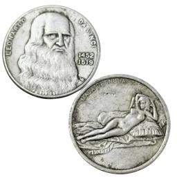 A Moeda Comemorativa do Artista Da Vinci, Cópia em Prata, 1452-1519 - Image 1