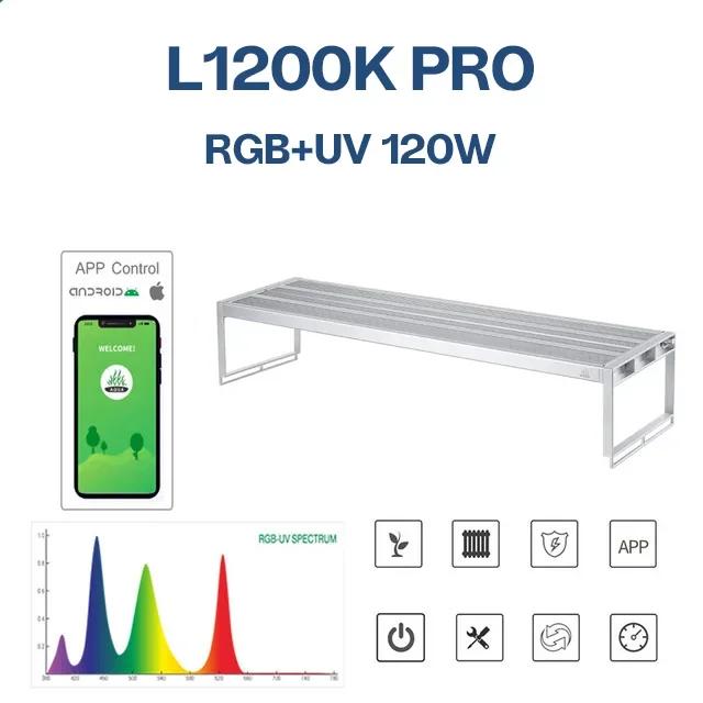 Iluminação de Aquário WEEK-UV LED com Temporizador e Regulagem de Intensidade, Lâmpada RGB para Tanques de Água Doce