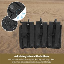 Ophidian molle bolsa tripla revista bolsa dupla camada mag bolsas suporte de cartucho universal para m4 m14 m16 ak ar - Image 5