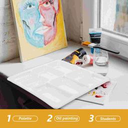 Bandejas De Pigmento De Tinta Cerâmica, misturar Paleta De Metal, misturador De Pintura De Viagem, bandeja Snackle, panelas Aquarela Vazias - Image 2