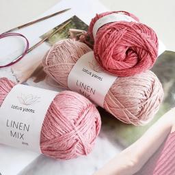Fio De Tricô De Algodão De Linho De Lótus, Fio De Verão, 50g - Image 4
