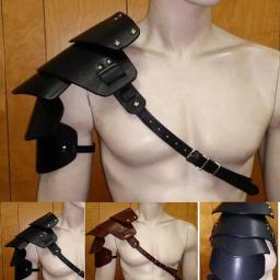 Medieval Viking Armadura de Ombro Único, Cavaleiro Gladiador, Samurai Pauldrons, Steampunk, Gótico, Couro PU, Soldador, Cosplay Traje - Image 1