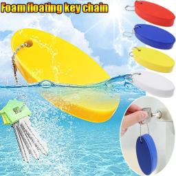 Espuma flutuante Keychain para esportes aquáticos, barco marinho, natação Oval Keyring, Kayak Rafting Key, Canoe Acce, Surf Acessório - Image 1