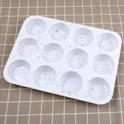 Non-Stick Silicone Baking Pan, Cupcake Tin, Pequeno, Máquina de lavar louça, Grau alimentício, Muffin Pan, 12 Copa - Image 4