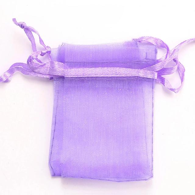 Sacos de Organza com Cordão para Jóias e Beads - Embalagem Elegante para Casamentos e Presentes, Disponíveis em 7x9cm e 9x12cm, 50 Unidades por Lote