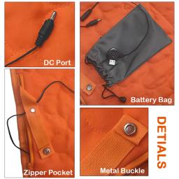 Aquecimento usb ao ar livre esteira de dormir isolamento acampamento aquecido dormir colchão saco dormir colchão equipamentos viagem acampamento 2022 - Image 6