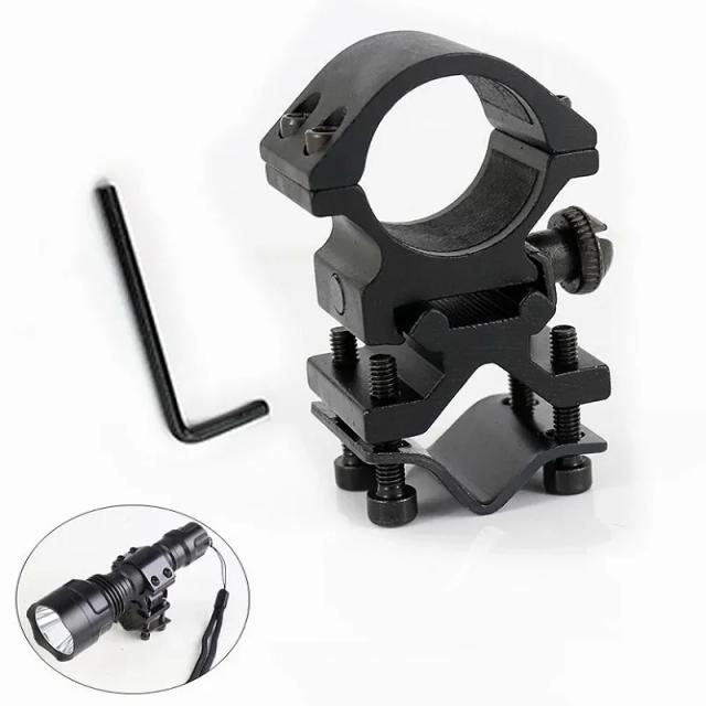 Lanterna Tática Universal com Clip de Metal e Anel de Montagem: Ideal para Caça e Armas 501b C8 com Tocha Laser e Luz de Flash