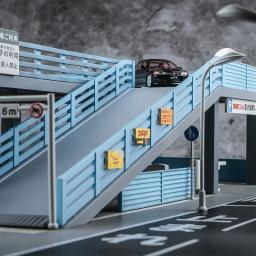 Miniatura Double Decker Park Diorama Modelo, Estilo Japonês, Cena De Carro, Estacionamento Duplo Na Garagem, Presente Do Brinquedo - Image 5