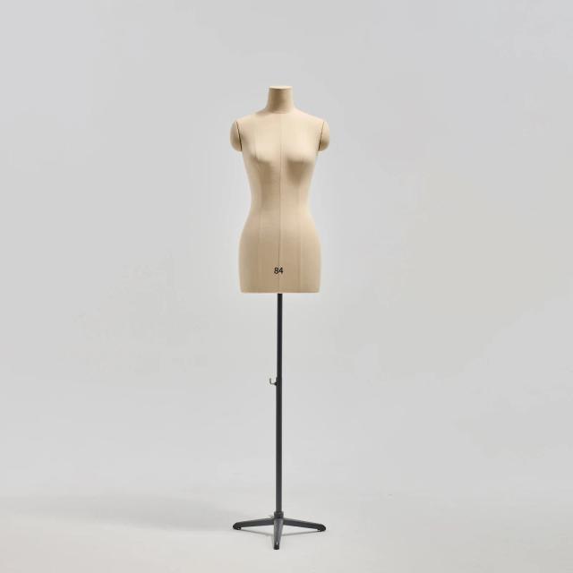 Manequim de Costura Profissional para Alfaiates Femininos com Base de Metal e Busto Vestido para Design de Roupas