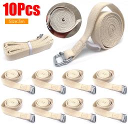 1-10 pces 3 metros cinto de estiramento de yoga alongado algodão natural espessamento laço com ombro aberto peito para acessórios de yoga - Image 1