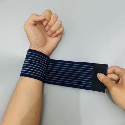 Auto-adesivo elástico bandagem pulseira, mão ajustável esporte suporte de pulso, respirável ginásio fitness cinta, segurança esportiva, 1pc - Image 3