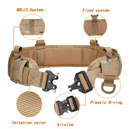 JSJM-Cinto Tático Acolchoado Ajustável para Homens, Trabalho ao Ar Livre, Combate CS, Caça, Paintball, Cintos, Bolso - Image 2