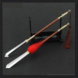 Long-Handled Medieval Arma Modelo, chinês Dinastia Tang, Broadsword Mo Faca, Todo o Metal Craft, Ornamentos Colecionáveis, 22cm - Image 5