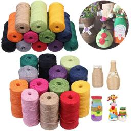 100m/rolo colorido artesanato fio de juta corda de cânhamo natural serapilheira cabo de hessian para diy artesanato arte embrulho de presente - Image 1