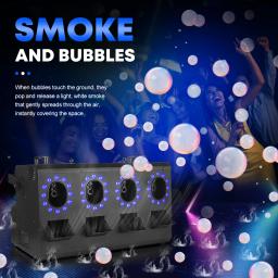 Moka sfx 4 maneiras led bolha nevoeiro máquina 1400w dmx remoto fumaça bolha máquina com luzes rgbw grande capacidade para eventos de palco - Image 4