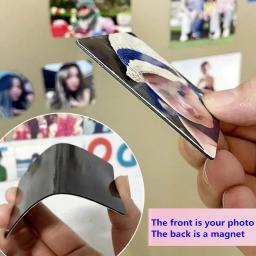 Fotos personalizadas adesivos de geladeira magnética diy criativo bebê fotos casal paisagem fotos ímã de geladeira personalizado - Image 4