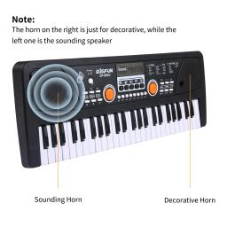 BIGFGFUN-USB Piano elétrico e microfone, teclado musical digital, 16 tons, 8 ritmos, 6 músicas demo, presentes, 49 teclas - Image 4