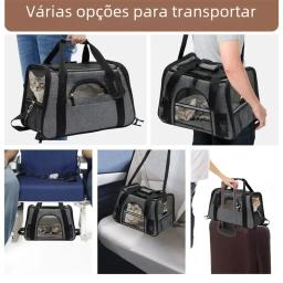 Saco portátil dobrável do transporte do animal de estimação, portador macio do gato, trouxa do curso do cão, acessórios do animal de estimação - Image 3