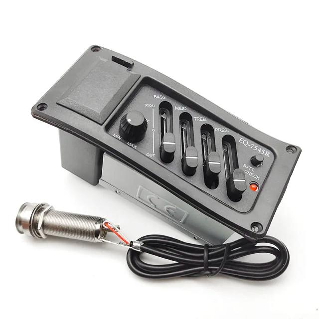 Amplificador Profissional para Guitarra Acústica com Pré-Amplificador 4 Banda, EQ 7545R e Saída 6.5MM