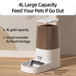 ROJECO Alimentador Pet Automático, Smart Food Kibble Dispenser, Controle Remoto, Botão WiFi, Cat e Dog Acessórios - Image 5