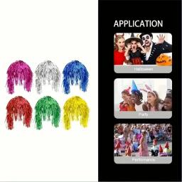 Perucas Cosplay Coloridas Vibrantes com Chapéus Divertidos, Ideal para Discoteca, Bolas, Festas de Aniversário, Reuniões de Grupo, 1Pc - Image 5