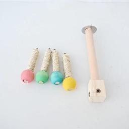 Gaiola De Brinquedo De Pássaro Parrot Com Rolamentos, Quadro De Suporte Rotativo, Sisal Stand Rod, Acessórios De Gaiola De Pássaro - Image 4