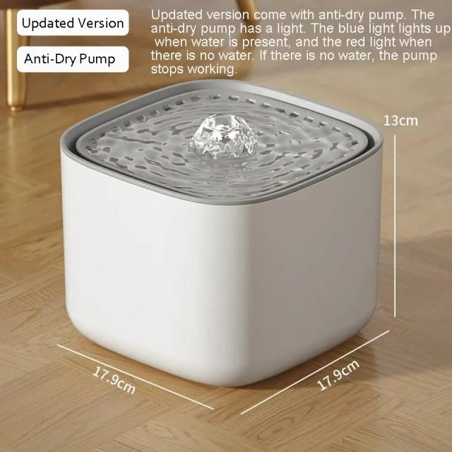 Dispensador Automático de Água 3L com Porta USB e Filtro Circulante para Cães e Gatos