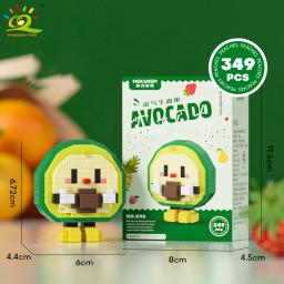 Huiqibao mini bonito delicioso fruta micro blocos de construção 3d diamante modelo tijolos comida diy cidade construção brinquedos para crianças - Image 6