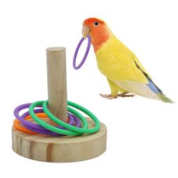 Papagaio Pássaro Mastigando Brinquedo para Pet, Balanço Bola, Brinquedo De Pé, Anéis De Plástico, Inteligência, Jogo Suprimentos, Papagaio, Mordida - Image 5