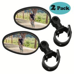 Espelho giratório ajustável do guiador, espelho largo da bicicleta, espelho retrovisor do ciclismo, acessórios da bicicleta, 360 graus - Image 1
