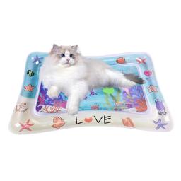 Tapete de água sensorial para cães e gatos, Tapete espesso com peixes, Jogando Water Pad, Verão - Image 3