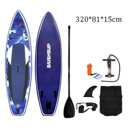 Prancha SUP inflável para iniciantes, camadas duplas, SUP de pé, nova moda com acessórios, prancha de surf azul, 3,2 m, 2023 - Image 1