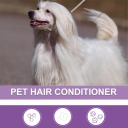 Casaco e bálsamo fofo para animais de estimação, condicionador de cabelo para gato e cachorro, óleo de pele macia, casaco, limpeza, 50ml - Image 5